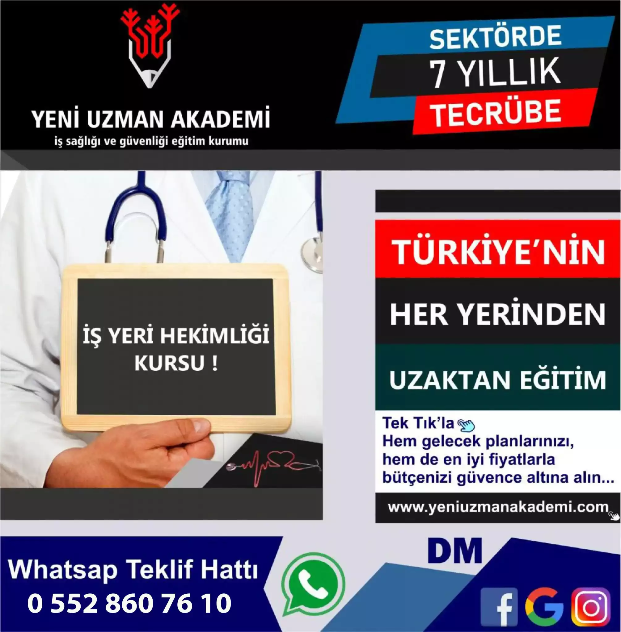 Ankara İşyeri Hekimliği Kursu, İSG Eğitimi / İş Güvenliği Kursu / İSG Kursu